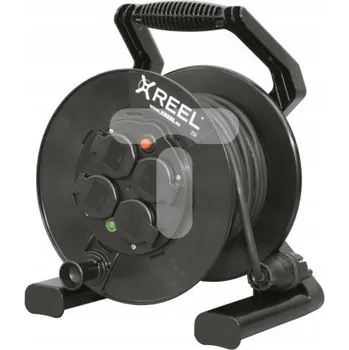 Napájecí kabel Prodlužovací Kabel na bubnu Pce 25 m, 4 ks, černý