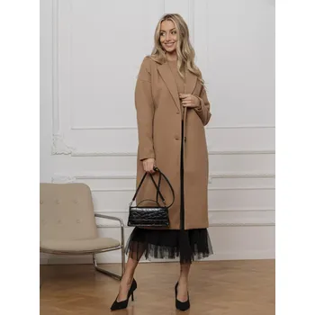 Dámský kabát Dámský kabát EDOTI CLR036 CAMEL M