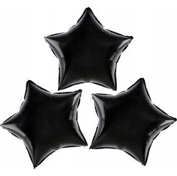 Balónek Fóliové balónky hvězdy 9" 3 kusy černé