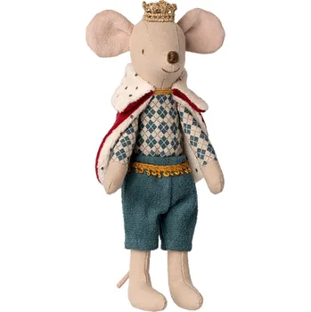 Hračka Maileg Král myšák Dad Mouse + dárková taštička Hrad