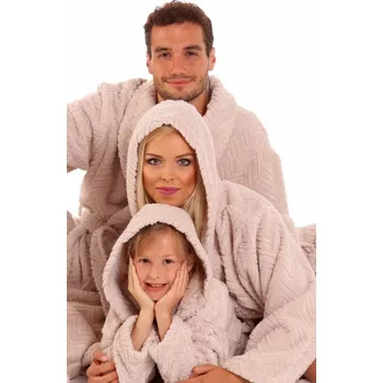 Dámský župan AKCE - Župan unisex Athena 2116 8251 se šálovým límcem oříškový - Vestis L