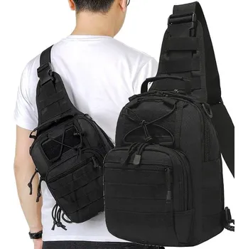 Pánská aktovka Vojenský taktický batoh SURVIVAL, nepromokavý nylon 600D Oxford, polstrovaná zádová část, rozměry 28x20x10 cm