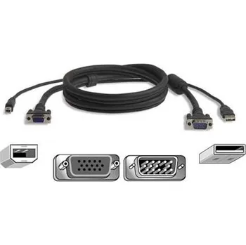 Belkin kabelová sada KVM 1xUSB A/B+1xVGA M/F, 1,8m F3X1962b06