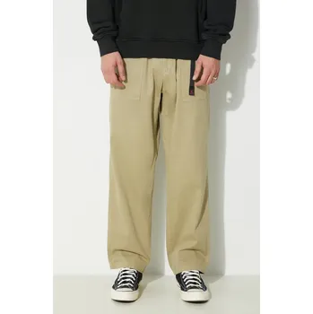 Bavlněné kalhoty Gramicci Loose Tapered Ridge Pant, XXL, zelená, 91X