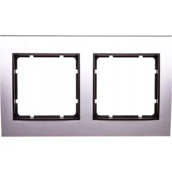 Dvojitý Rámeček Berker stříbrný