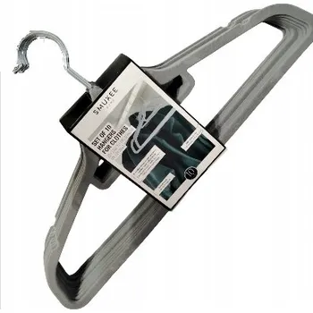 Věšák Věšáky na oblečení do skříně Smukee šedé sametové 10 Ks