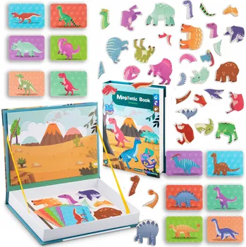 ostatní stavebnice Magnetická knížka Dinosauři 36 dílků