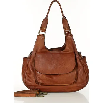 Marco MAZZINI Světle hnědá retro kabelka (v154a) Hnědá