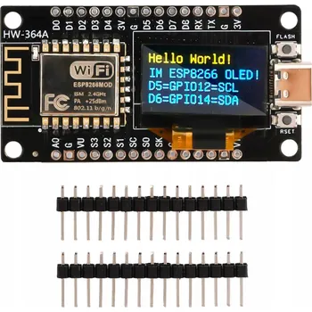 ESP8266 NodeMCU V3 s OLED displejem 0.96" 128x64, USB-C