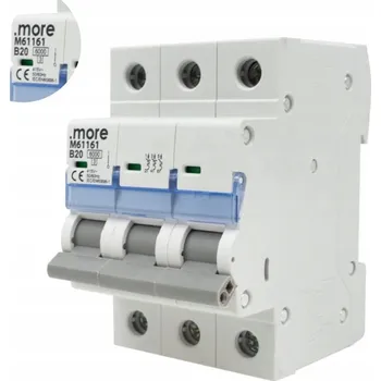 Jistič Jistič 6kA 3P B 20A 415V IP20 na DIN lištu Ecolight