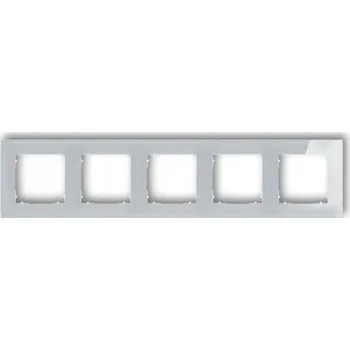 vypínač Pětidílný Rámeček Karlik šedý