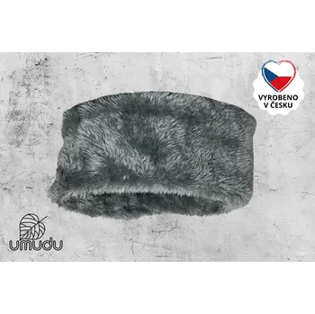 Zimní čelenka umudu Zimní hřejivá čelenka Soft Fur Grey – ručně šitá v Česku | Umudu