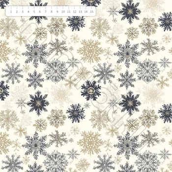 Sněhové vločky na béžové úplet by MIMI [supreme]