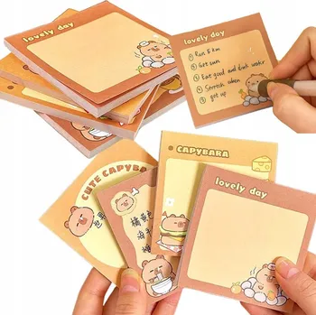 Samolepící bloček Samolepicí bločky KAPYBARA bločky na lepení, poznámkové bločky pro děti