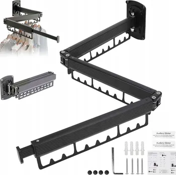 Sušák na prádlo SUŠÁK NA PRÁDLO VĚŠÁK Skládací Rozkládací Sušák na Prádlo na Zeď