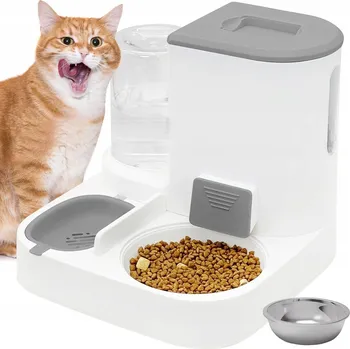 Miska pro psa FONTÁNA vodu a krmivo PRO KOČKY a psy, 2v1, DÁVKOVAČ