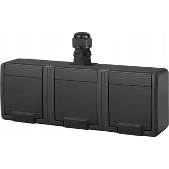 Elektrická zásuvka Hermetická Elektrická Zásuvka Elektro-Plast Nasielsk černá