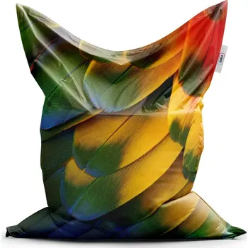 Sedací pytel Sablio Sedací vak Classic Barevné peří - 200x140 cm