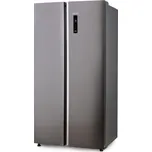 Dvoudveřová lednice s mrazákem - stříbrná - DOMO DO99506M, Objem chladničky: 349 l, Objem mrazáku: 206 l, Třída: D