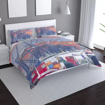 Povlečení Sablio Povlečení Lodě v přístavu - 140x200 / 90x70