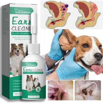Kosmetika pro psa KAPKY DO UŠÍ PRO PSY A KOČKY NA SVĚDĚNÍ A ČIŠTĚNÍ UŠÍ BEZ BOLESTI