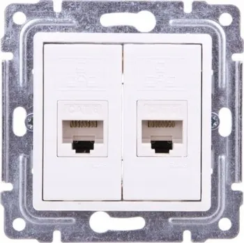 Elektrická zásuvka Internetová zásuvka nástěnná KOS bílá