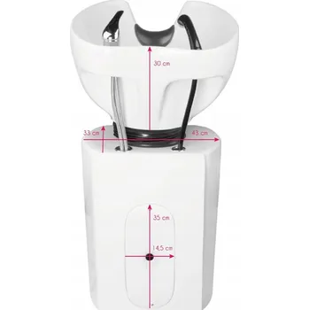 Kadeřnické křeslo Gabbiano kadeřnický mycí box Hamburg černý