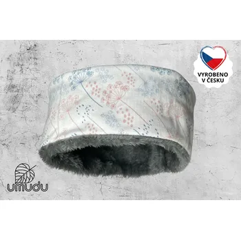 Zimní čelenka umudu Zimní hřejivá čelenka Winter Dandelion – ručně šitá v Česku | Umudu