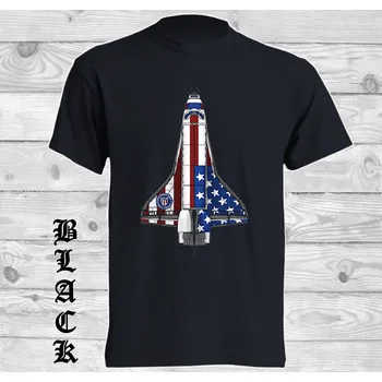 panske-levne-bavlnene-tricko-americky-raketoplan Barva: Black -černá, velikost: 4XL