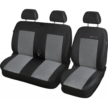 Ochranný autopotah Automega Autopotahy Renault Trafic III, 3 místa, nedělená dvojlavice, od r. 2014, šedo černé