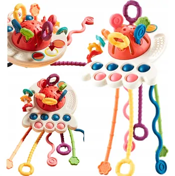 Hračka pro nejmenší HRAČKA SENSORICKÝ KRAB MONTESSORI KOUSÁTKO