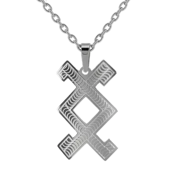 Náhrdelník Yoowey Přívěsek s řetízkem stříbrný vikingský motiv KO5003_MO060_50