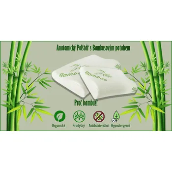 Polštář Top textil Anatomický polštář s bambusovým potahem