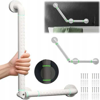 ÚHLOVÉ NASTAVITELNÉ MADLO DO KOUPELNY SVÍTÍCÍ VE TMĚ S NOSNOSTÍ 200 KG