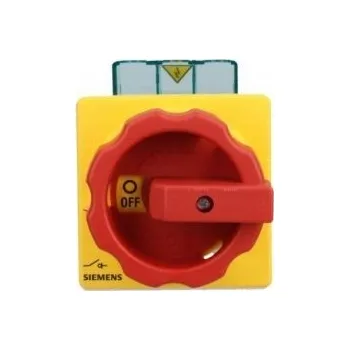 vypínač Vačkový přepínač 0-1 3P 32A pro vestavbu, žluto/černý