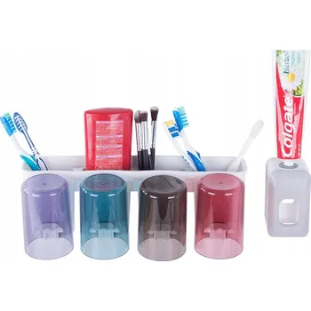 Držák na kartáček Organizér na zubní pastu s nálepkou - usnadňuje čištění zubů