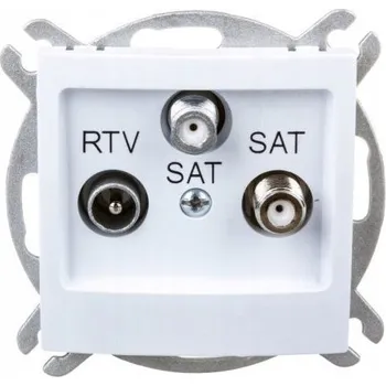 Elektrická zásuvka Anténní zásuvka nástěnná Ospel bílá