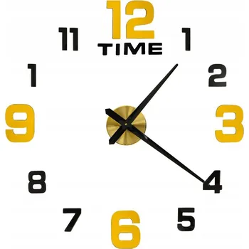 Hodiny Nalepovací nástěnné hodiny 12 číslic 100-120 cm černé ručičky černé