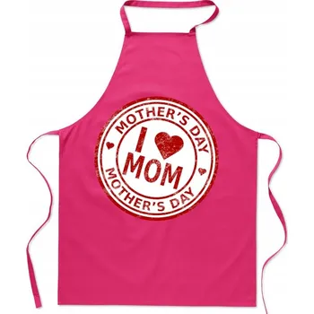 Kuchyňská zástěra Kuchyňská Zástěra I Love Mom Miluji Mámu Módní Potisk Dárek