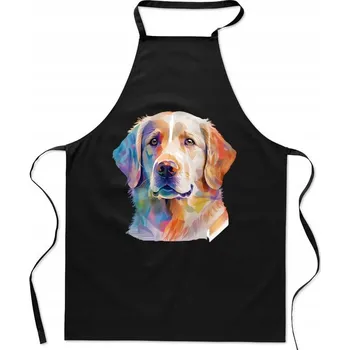 Kuchyňská zástěra Kuchyňská zástěra s roztomilým potiskem Zlatého retrívra - Dárek pro majitele