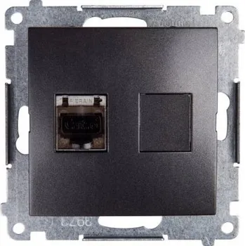 Elektrická zásuvka Internetová zásuvka nástěnná Kontakt-simon šedá
