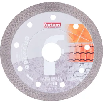 Brusný kotouč Kotúč rezný diamantový Turbo Thin Cut, ø115x1,2mm, diamant 10mm, suché a mokré rezanie, FORTUM