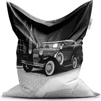 Sedací pytel Sablio Sedací vak Černobílý veterán - 200x140 cm