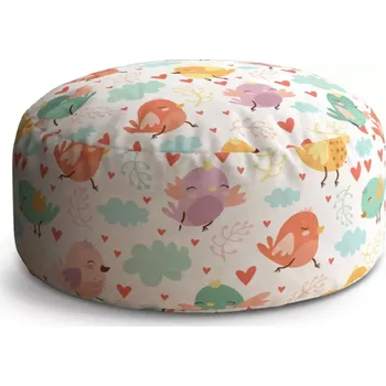 Taburet Sablio Taburet Circle Oblak s ptáčky: 38x48 cm