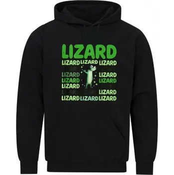 Pánská mikina Pánská mikina Meme Ještěrka LIZARD (Velikost: 5XL, Barva: Černá)