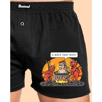 Trenýrky Bastard Wifi v pekle pánské trenky Black