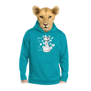 Chlapecká mikina Bastard Straší mi ve věži dětská mikina klokanka Hawaiian Blue