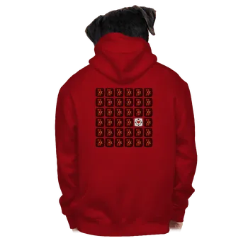 Pánská mikina Bastard Pexeso pánská mikina na zip Red