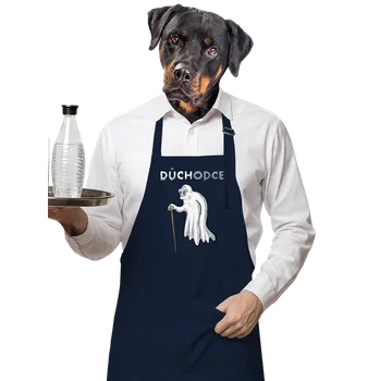 Kuchyňská zástěra Bastard Duch důchodce zástěra Navy
