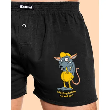 Trenýrky Bastard Myšák Casanova pánské trenky Black